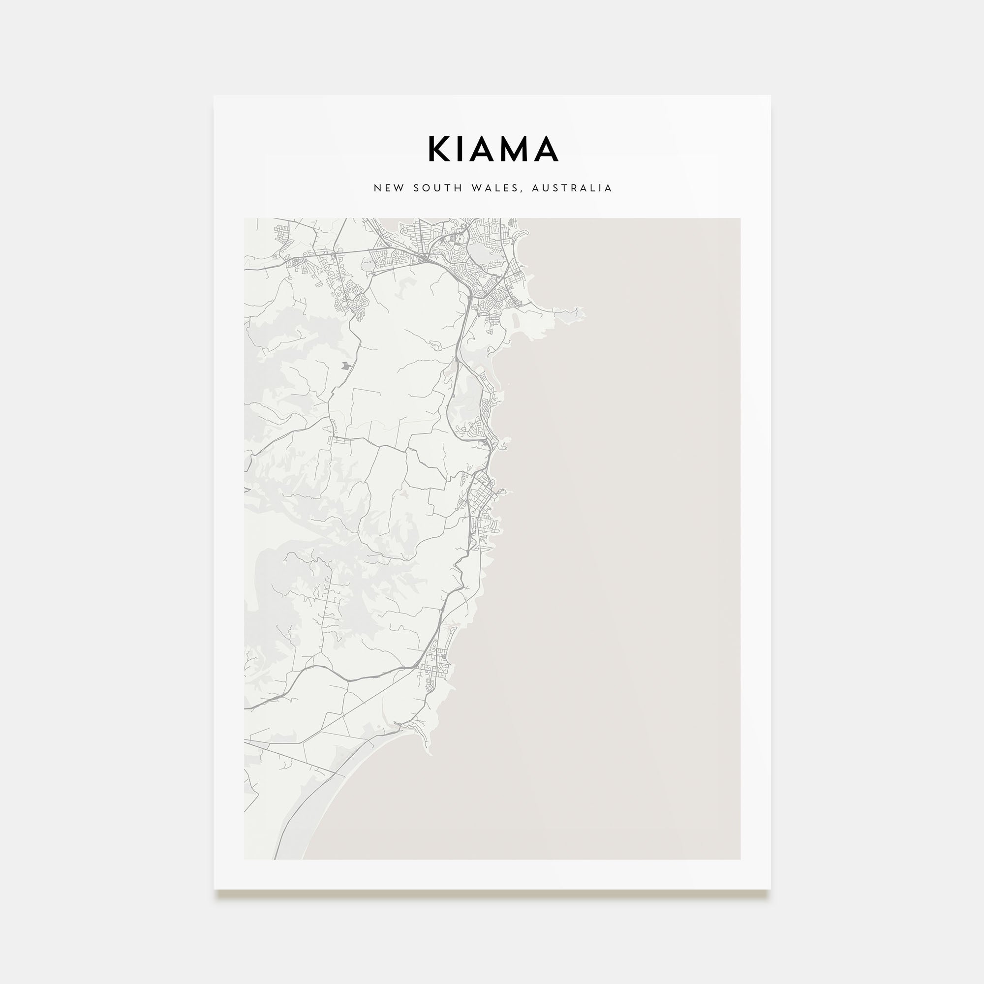 Kiama Map Portrait Poster