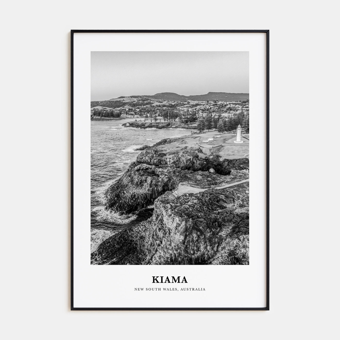 Kiama Portrait B&W Poster