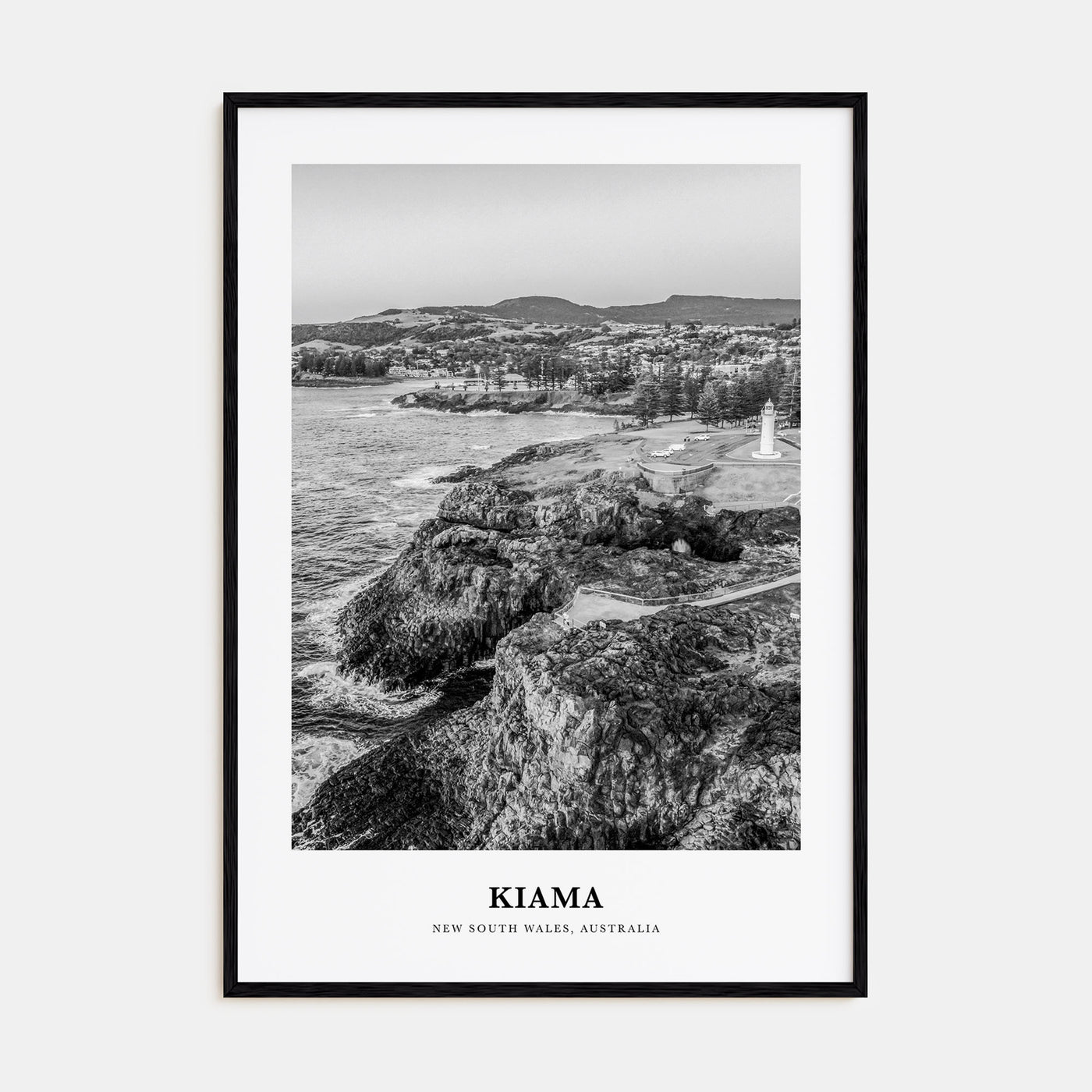 Kiama Portrait B&W Poster
