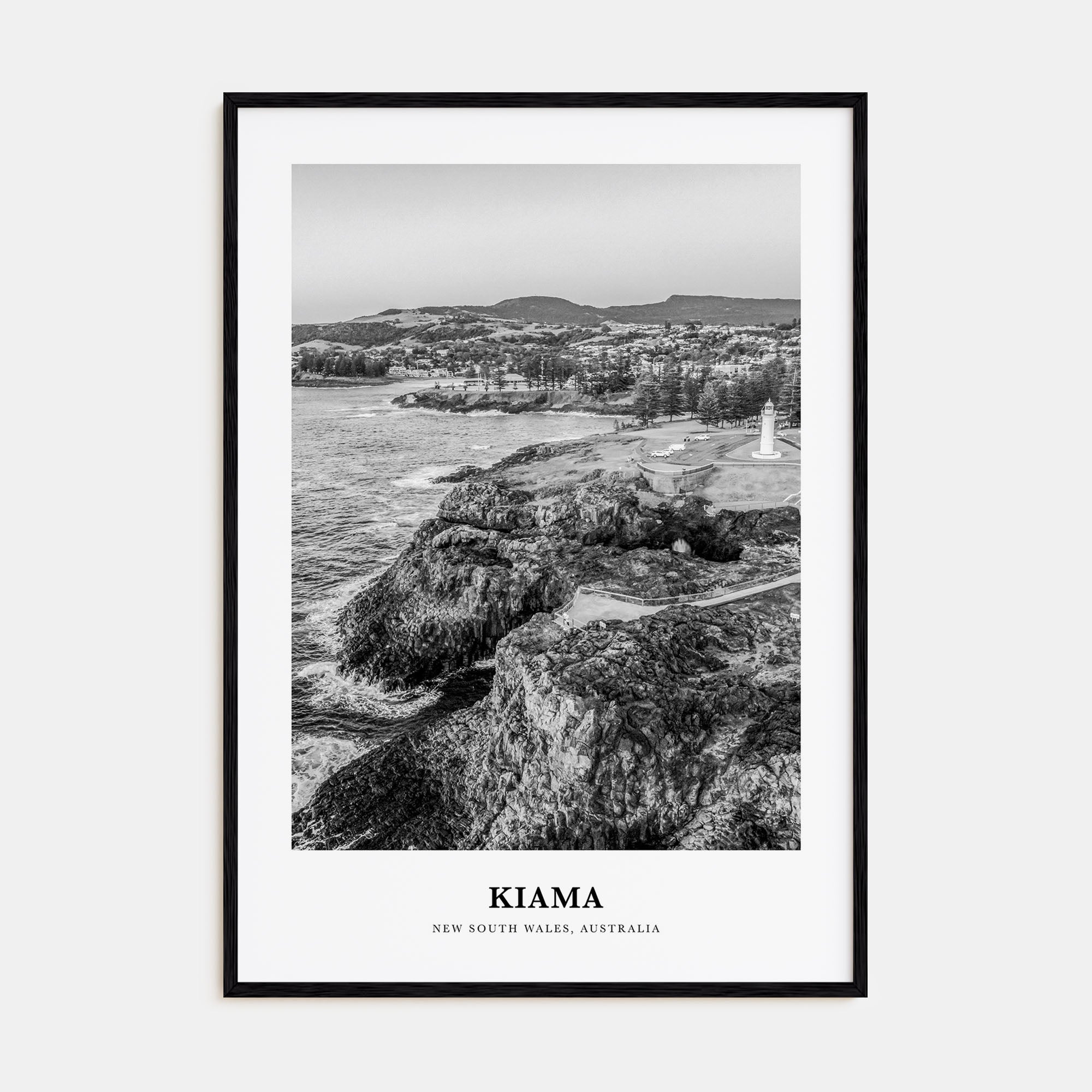Kiama Portrait B&W Poster