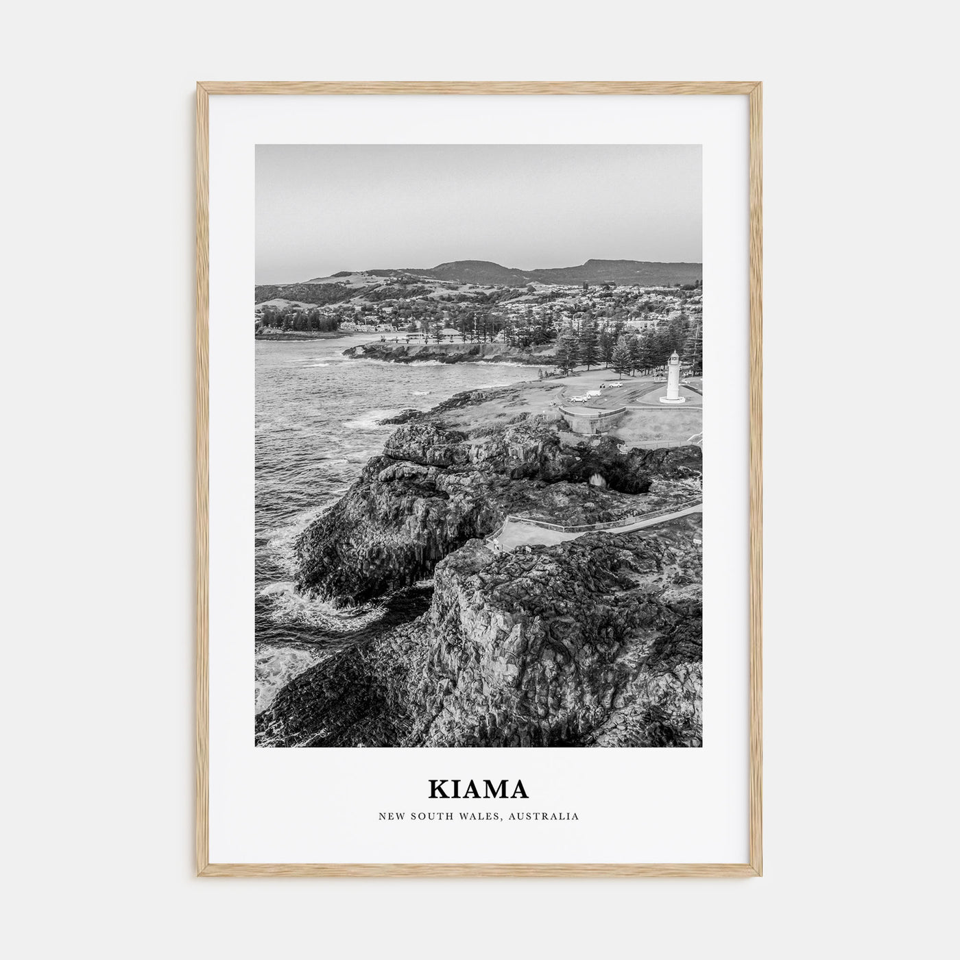 Kiama Portrait B&W Poster
