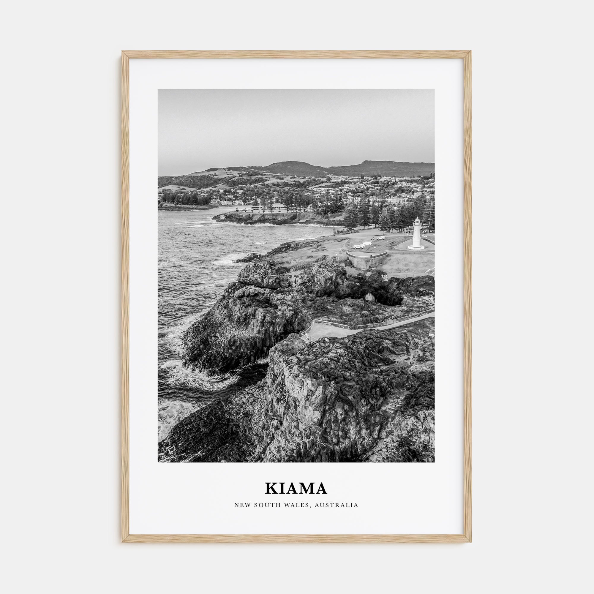 Kiama Portrait B&W Poster