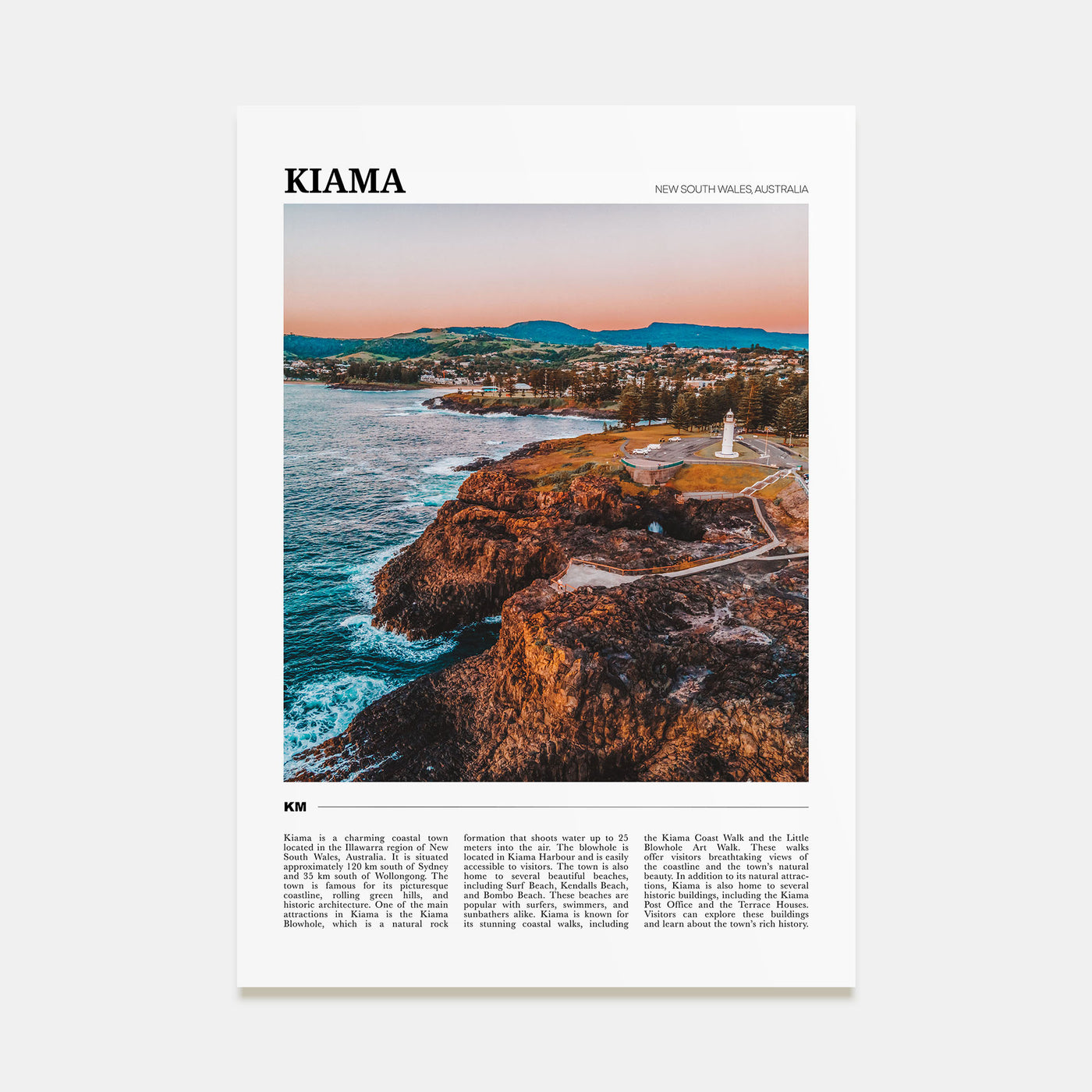 Kiama Travel Color Poster