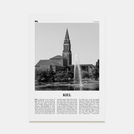 Kiel Travel B&W Poster