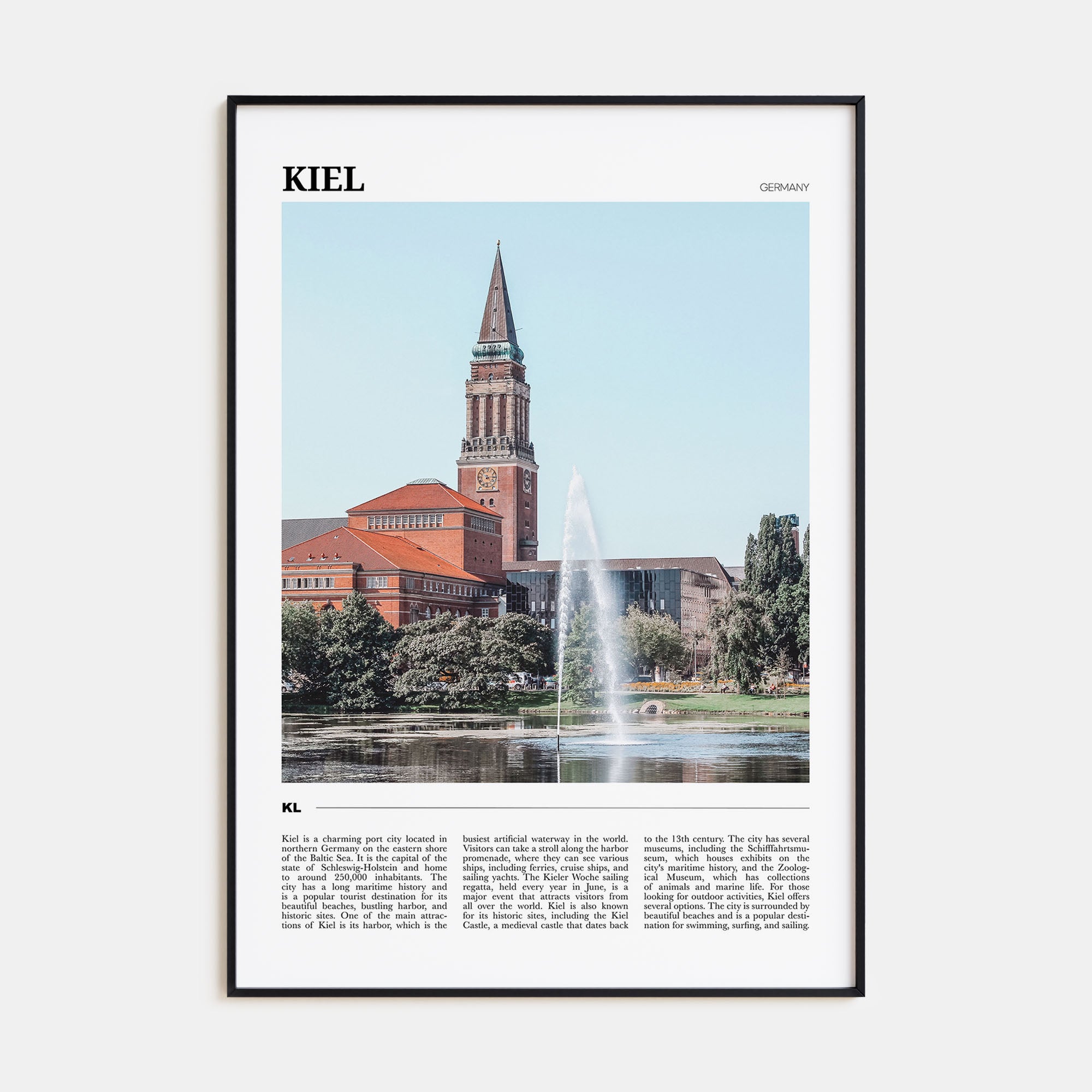 Kiel Travel Color Poster