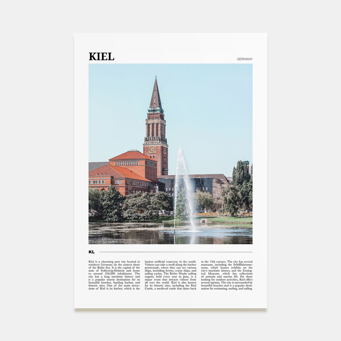Kiel Travel Color Poster