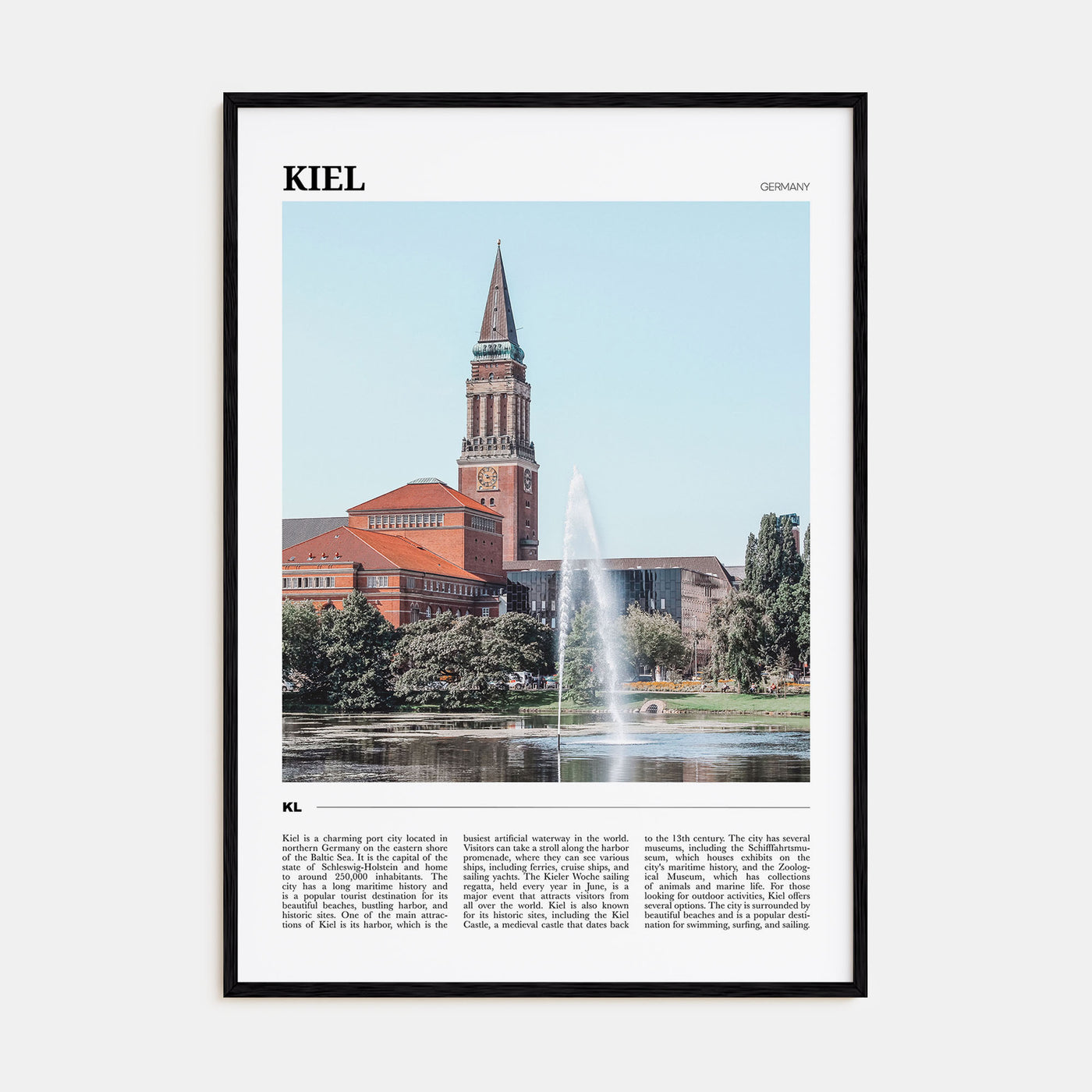 Kiel Travel Color Poster