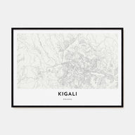 Kigali Map Landscape Poster