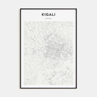 Kigali Map Portrait Poster