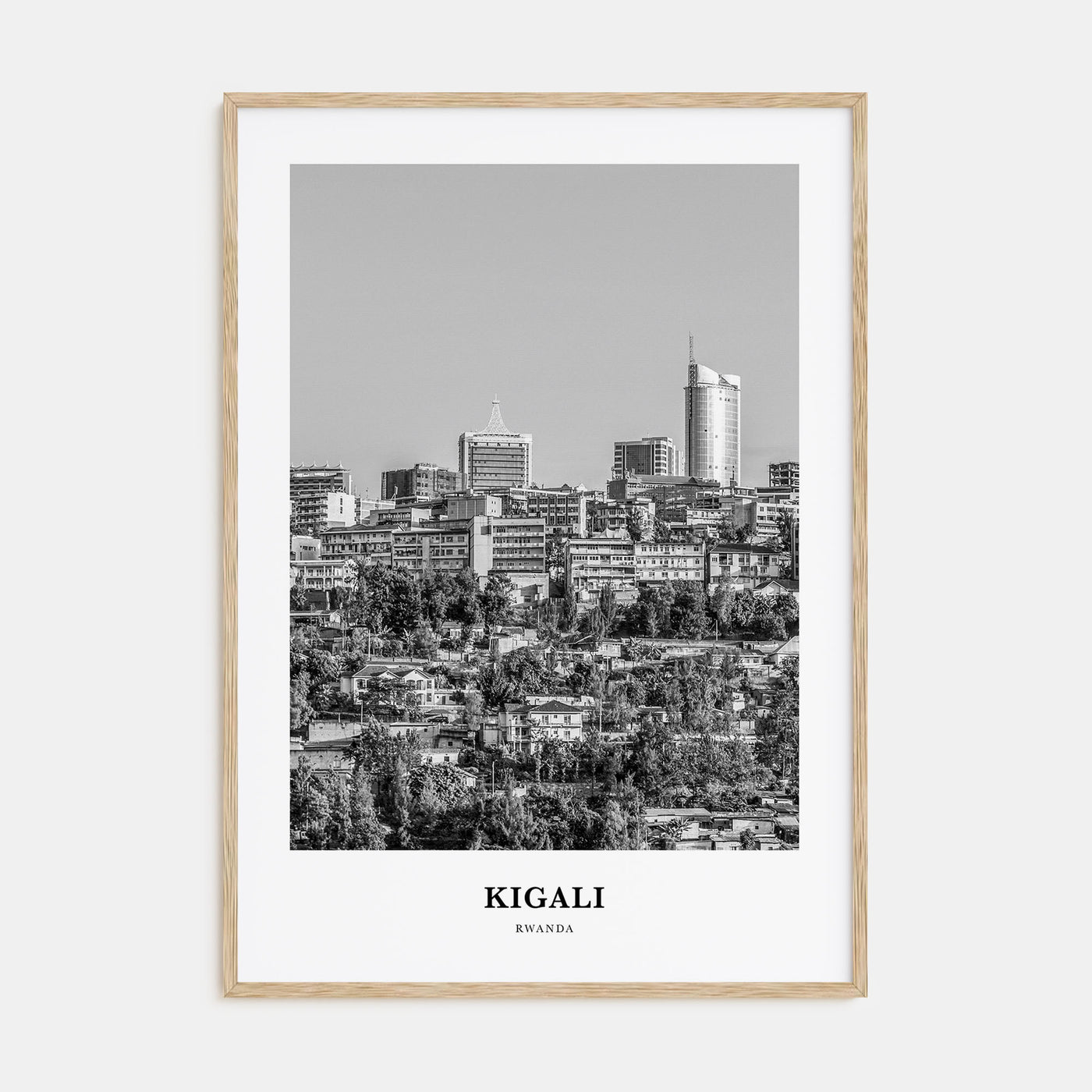 Kigali Portrait B&W Poster