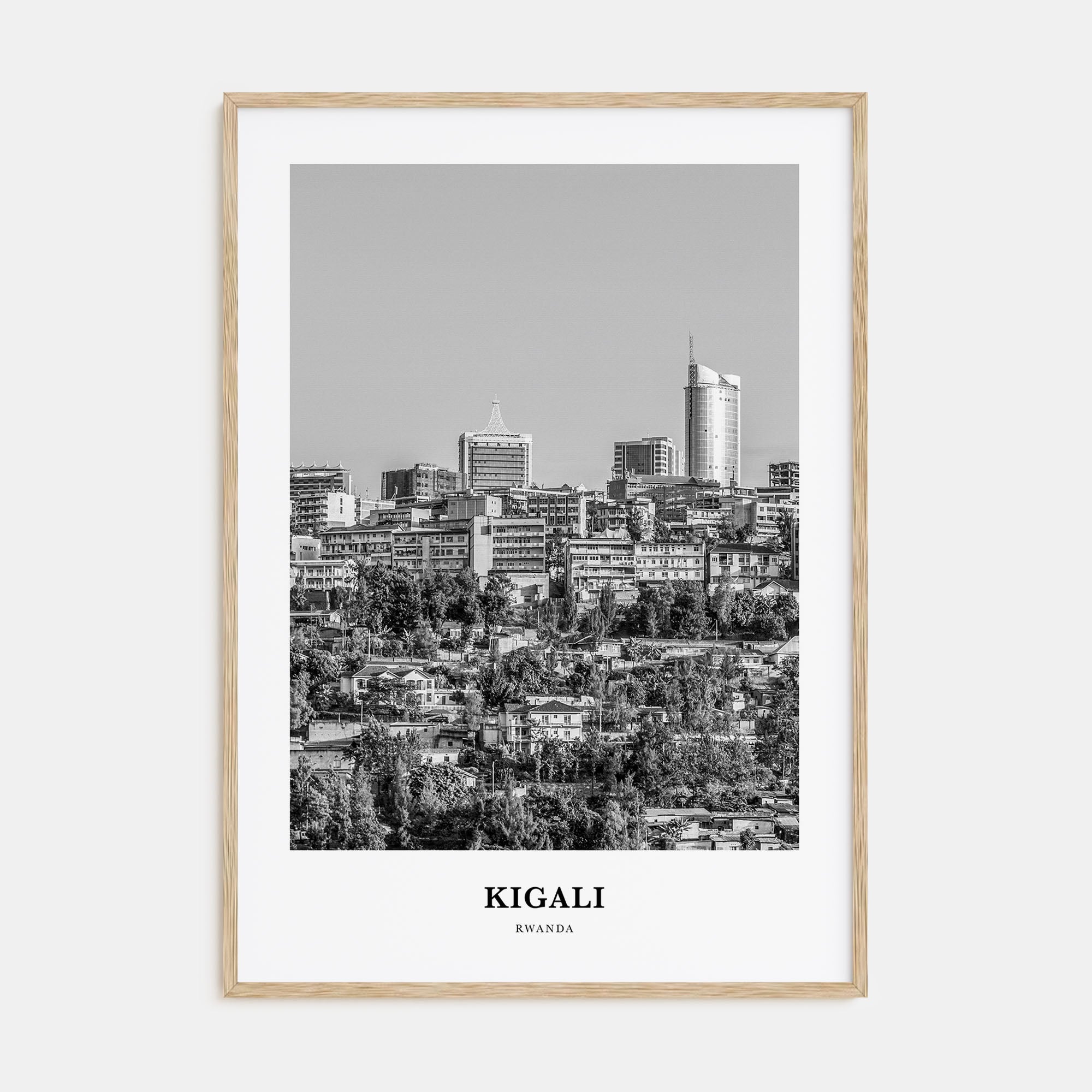 Kigali Portrait B&W Poster