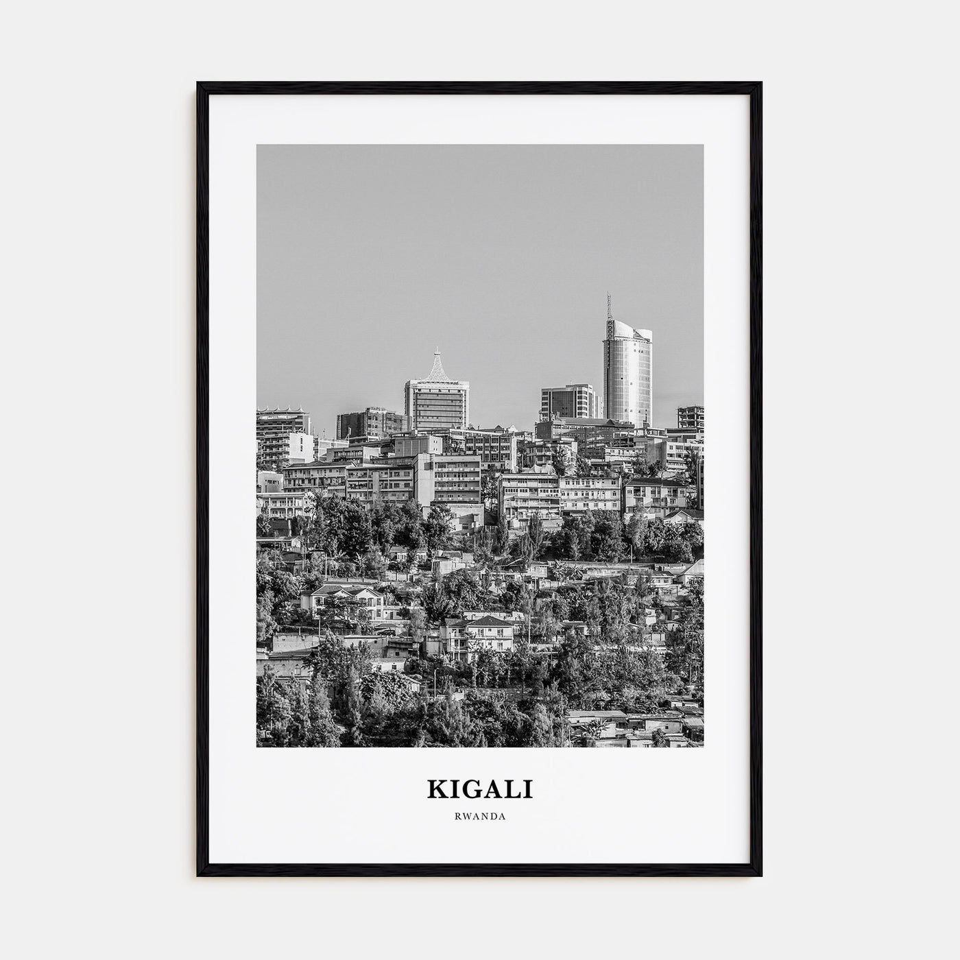 Kigali Portrait B&W Poster