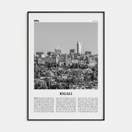 Kigali Travel B&W Poster