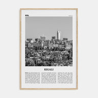 Kigali Travel B&W Poster
