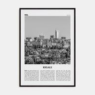 Kigali Travel B&W Poster
