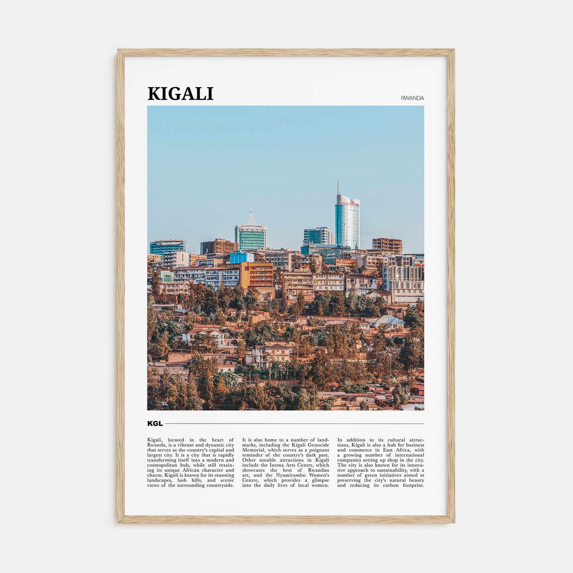 Kigali Travel Color Poster