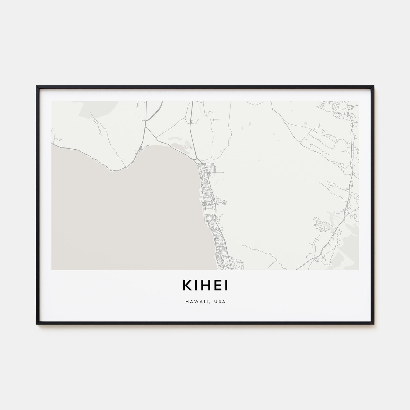 Kihei Map Landscape Poster