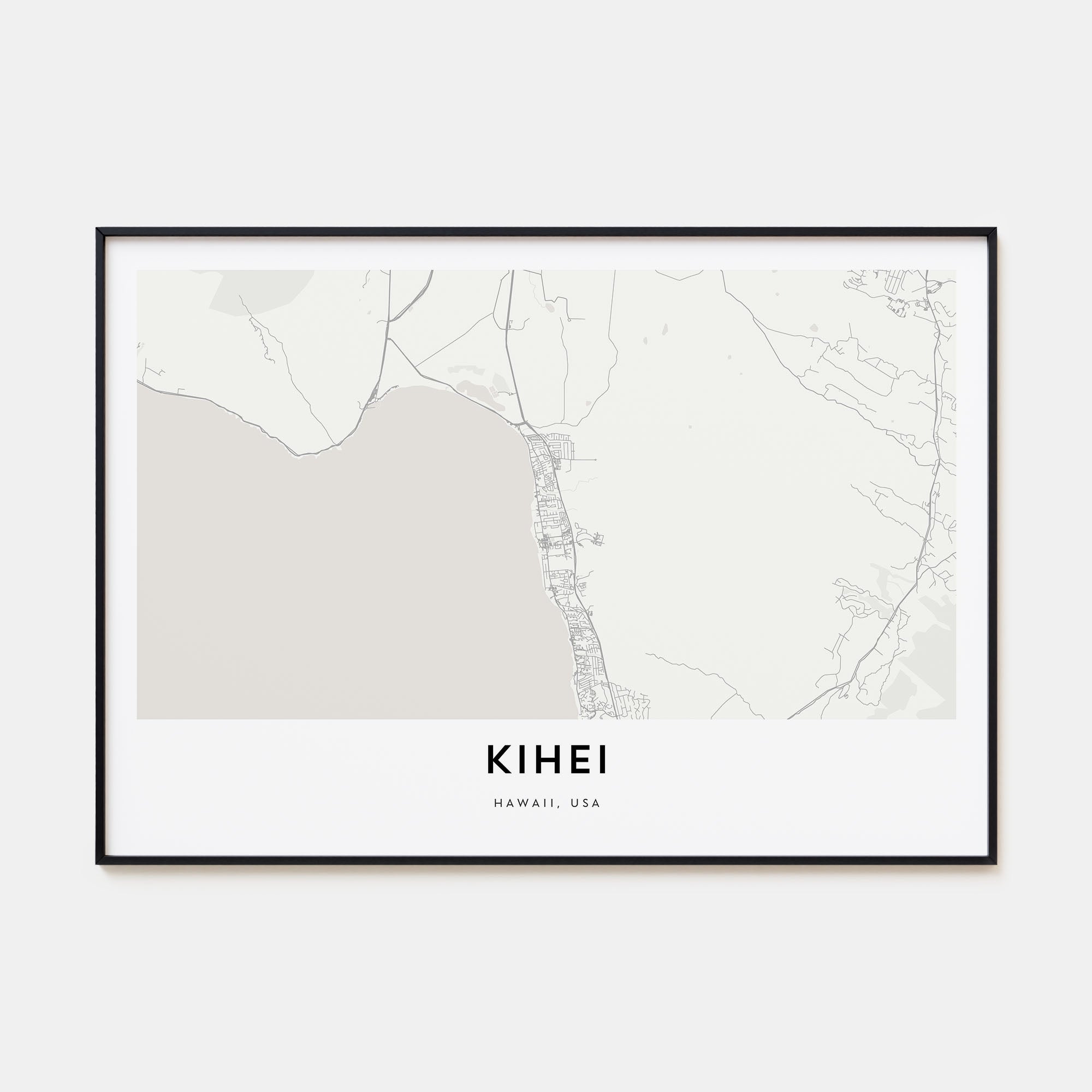 Kihei Map Landscape Poster