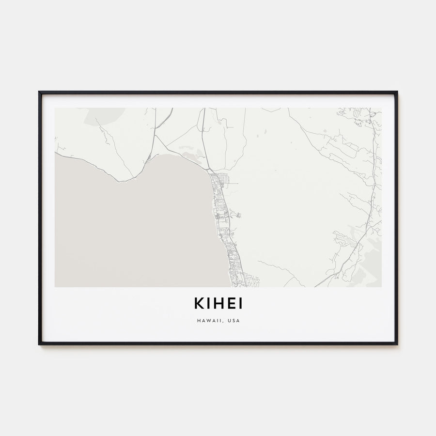 Kihei Map Landscape Poster