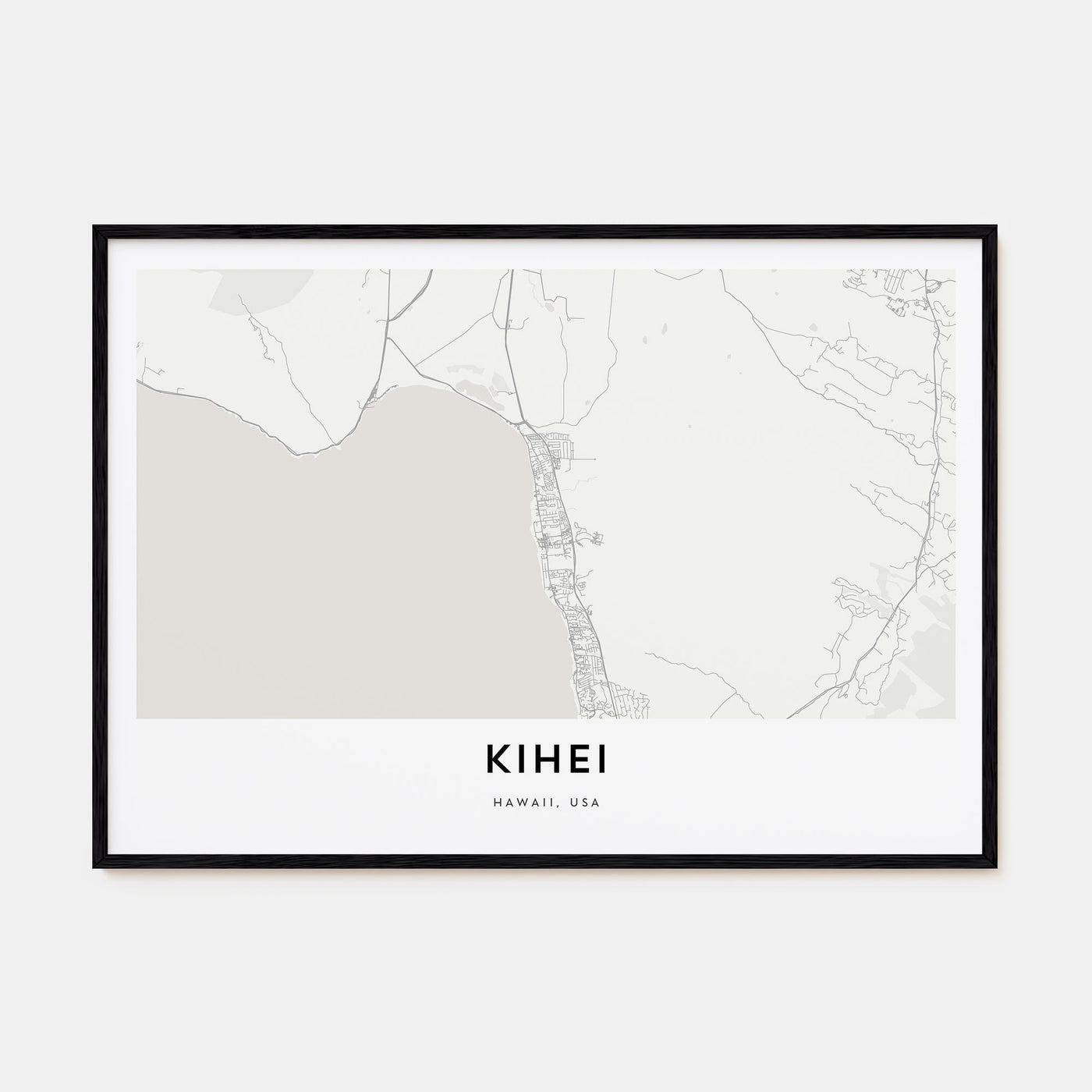 Kihei Map Landscape Poster