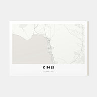 Kihei Map Landscape Poster