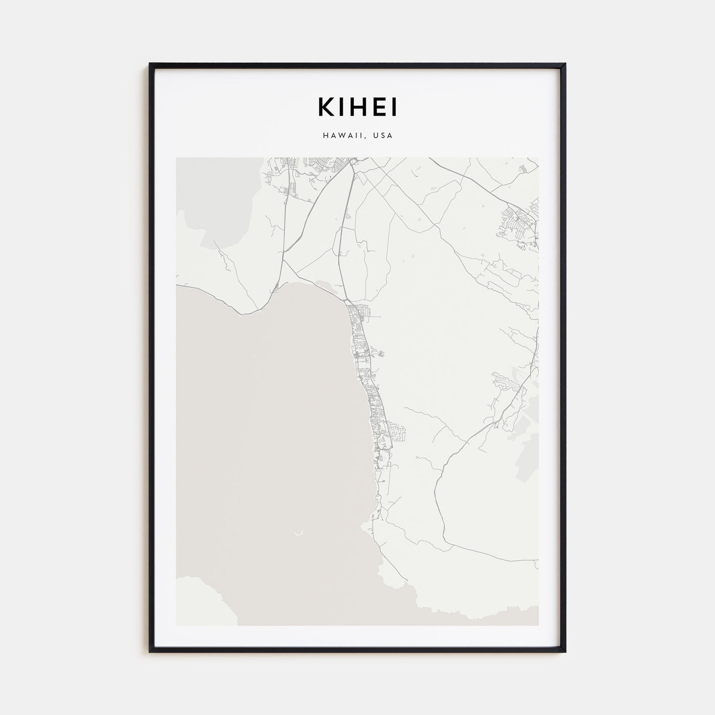 Kihei Map Portrait Poster