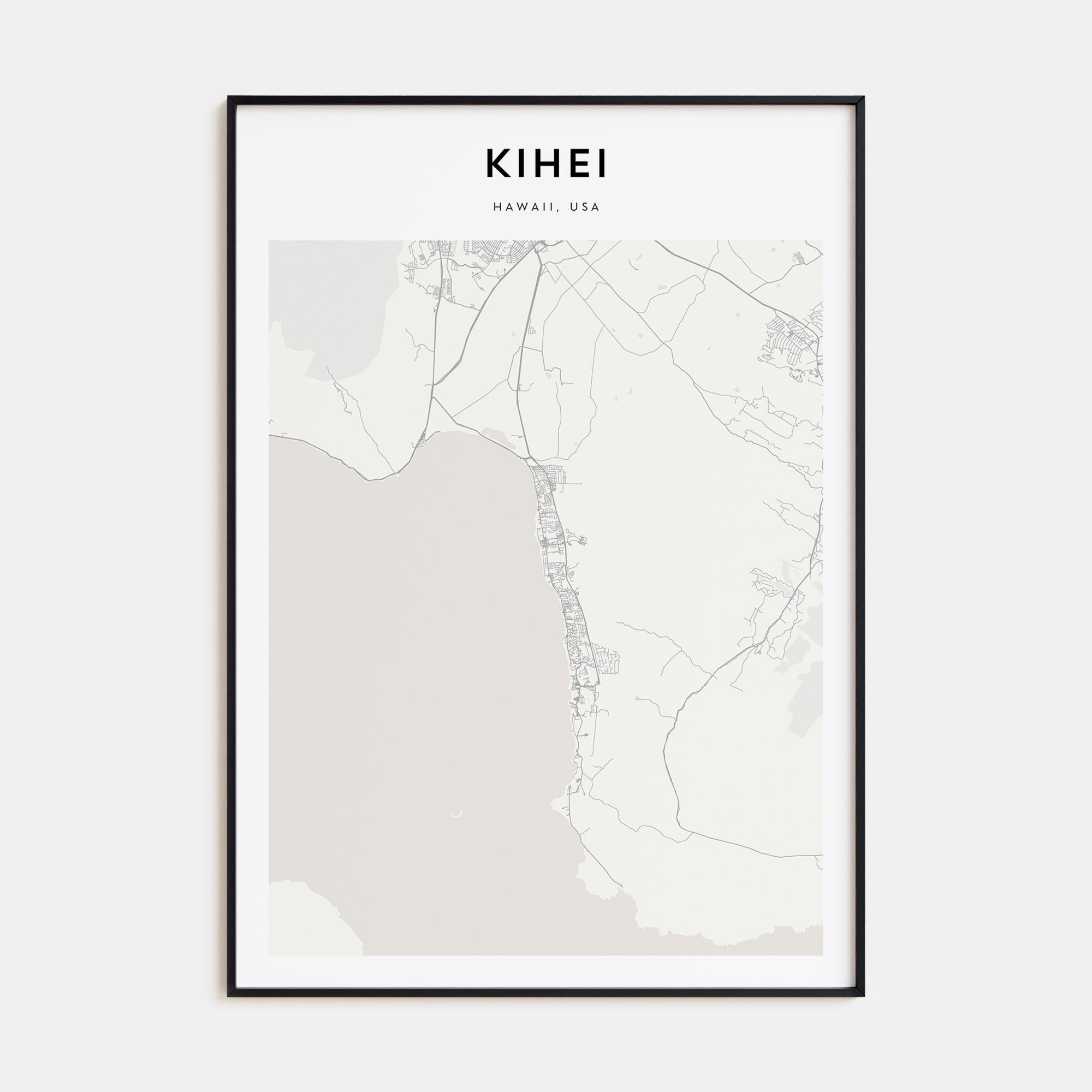 Kihei Map Portrait Poster