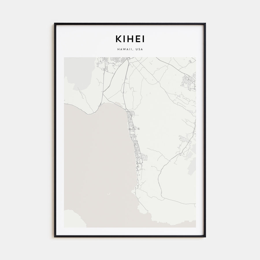 Kihei Map Portrait Poster