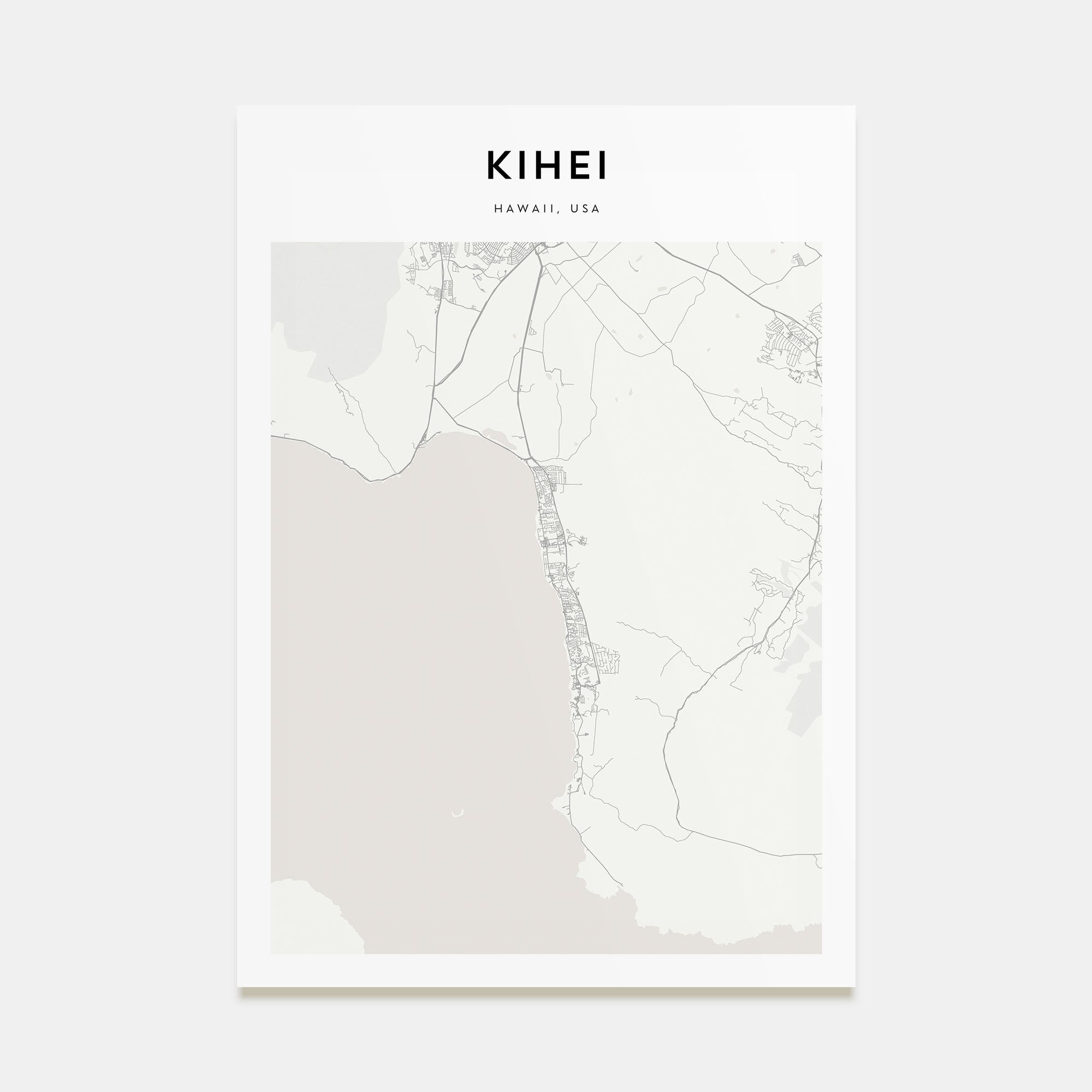 Kihei Map Portrait Poster