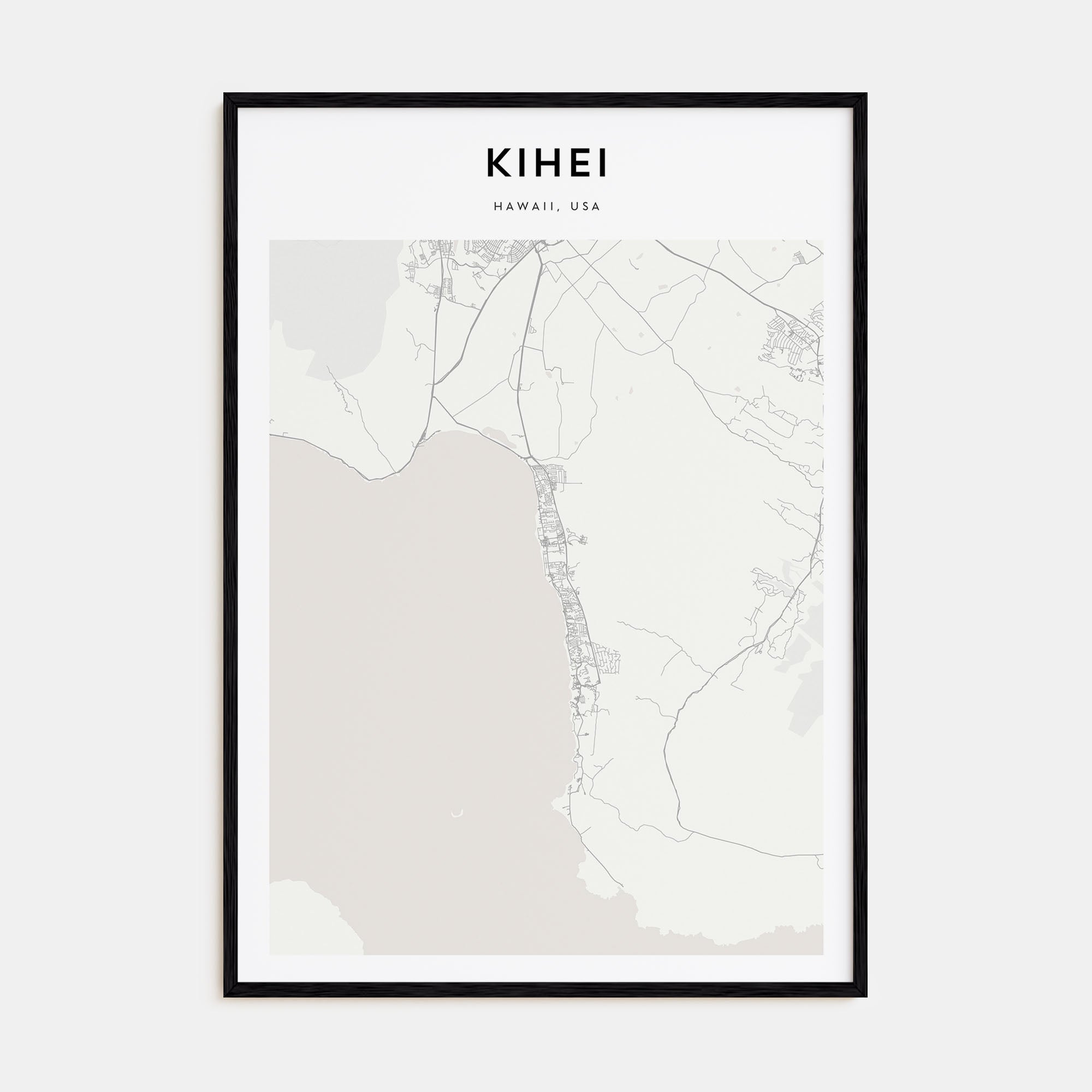 Kihei Map Portrait Poster