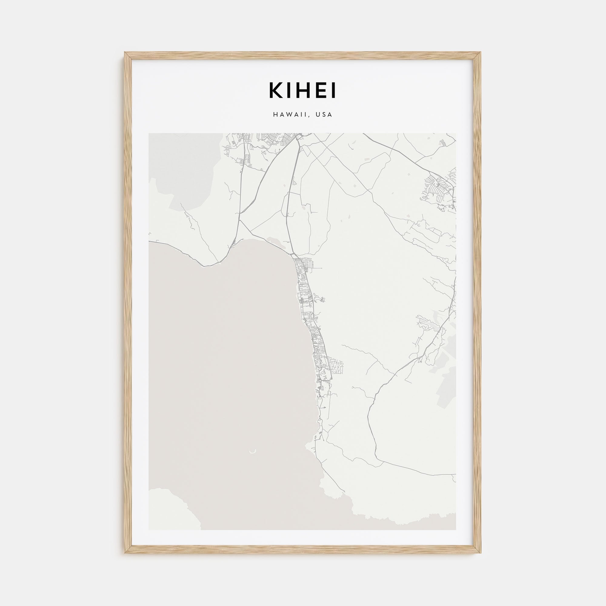 Kihei Map Portrait Poster