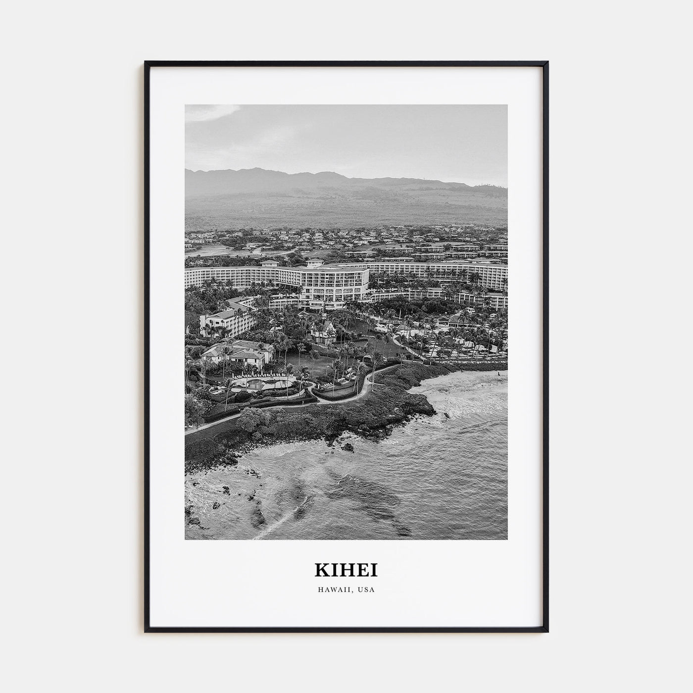 Kihei Portrait B&W Poster