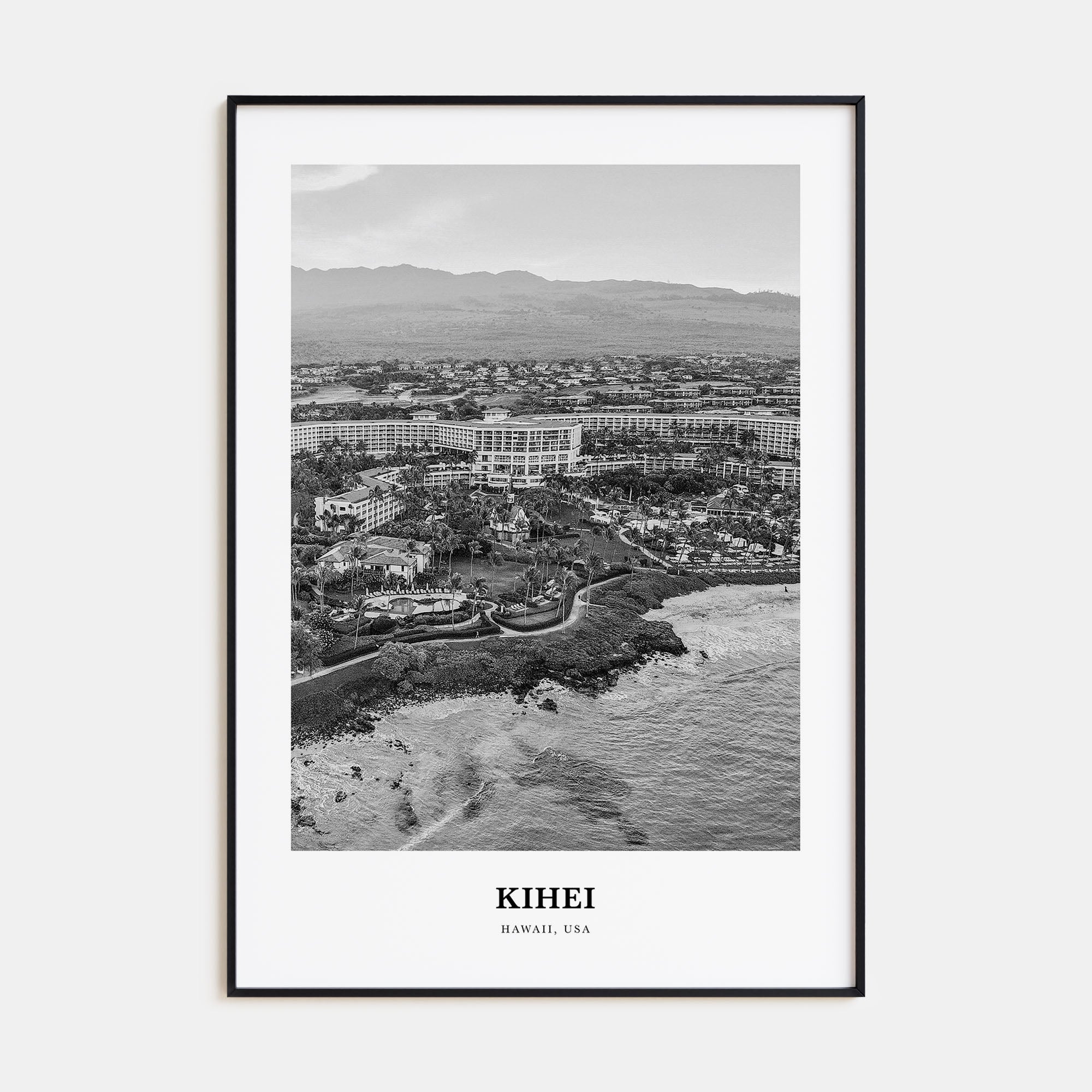 Kihei Portrait B&W Poster
