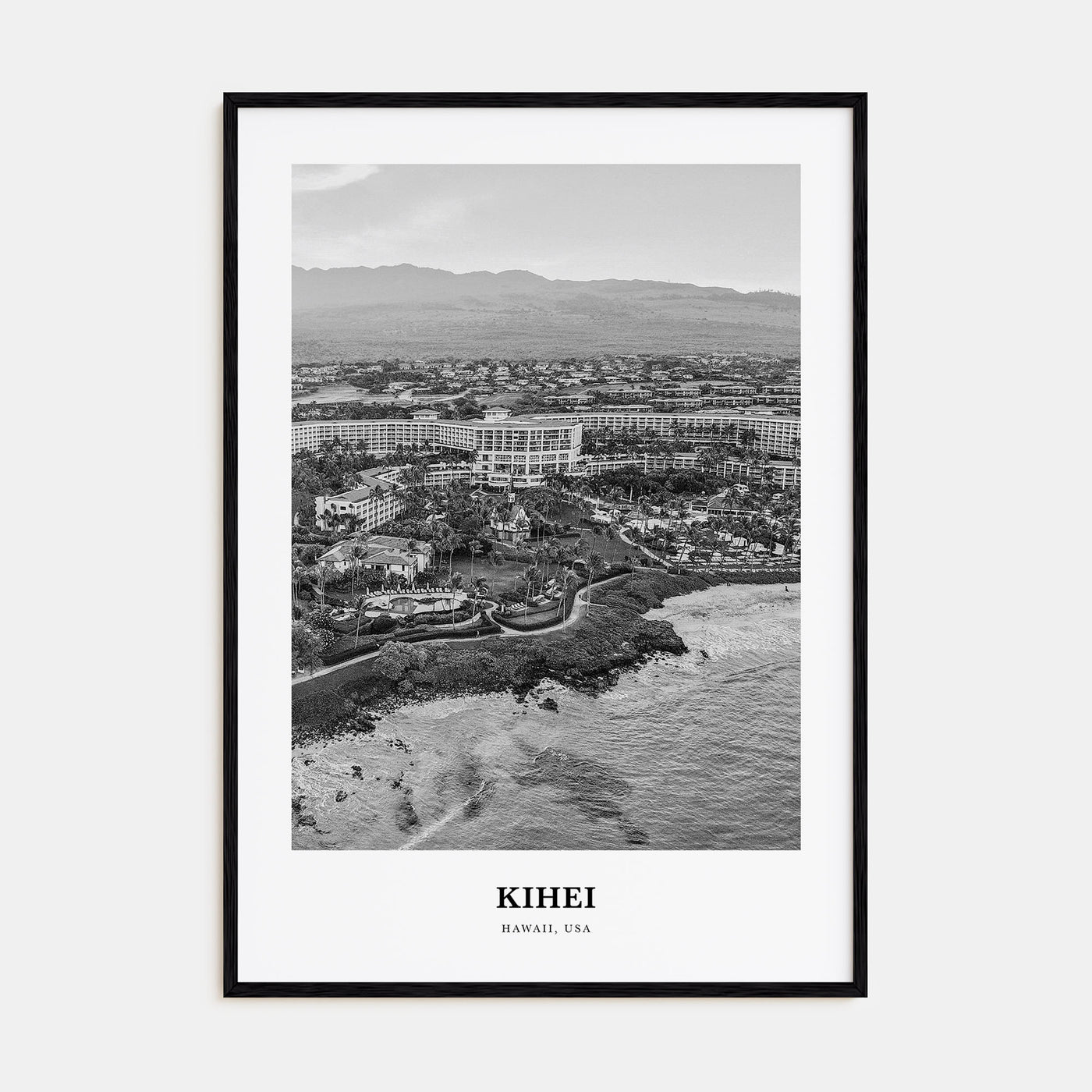 Kihei Portrait B&W Poster