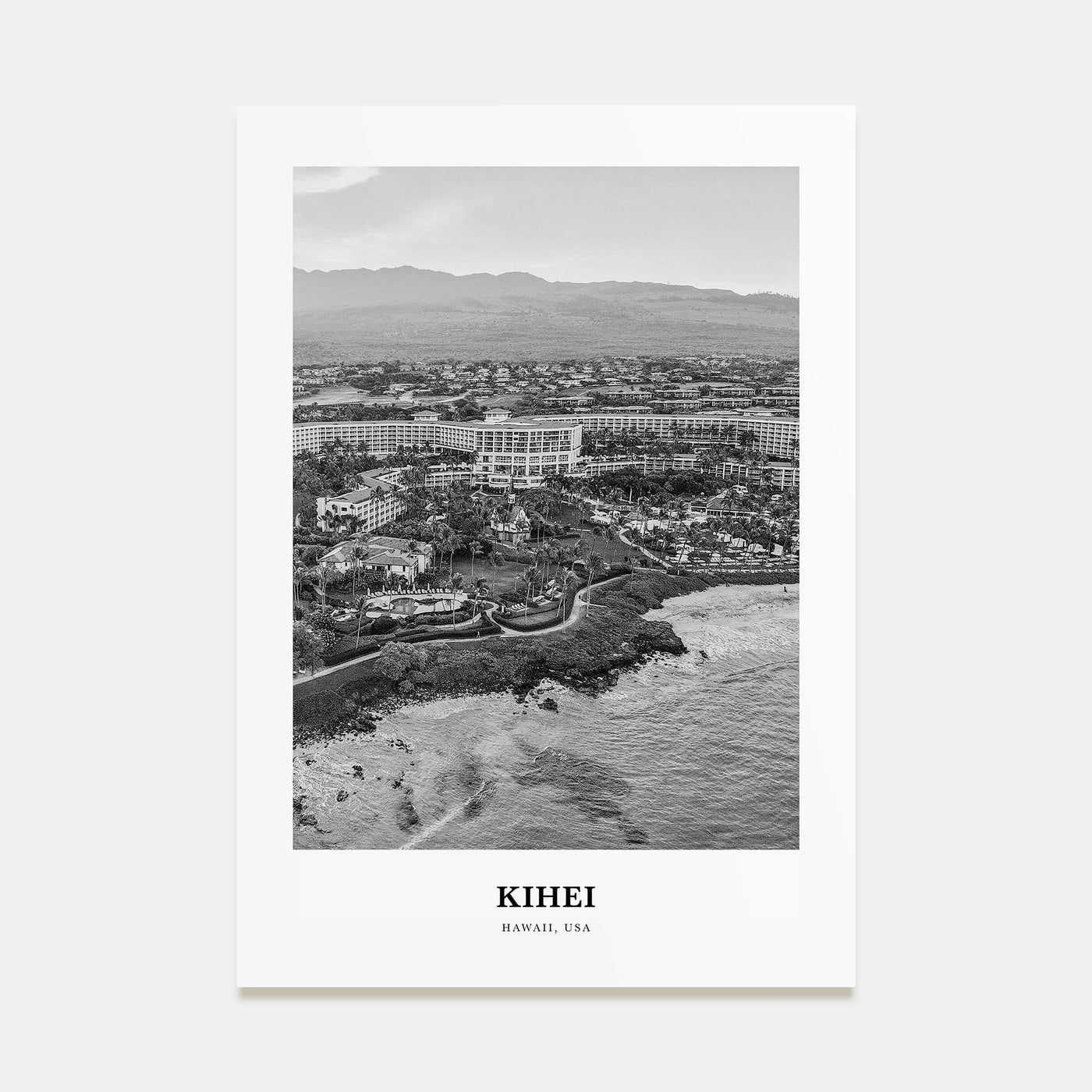 Kihei Portrait B&W Poster