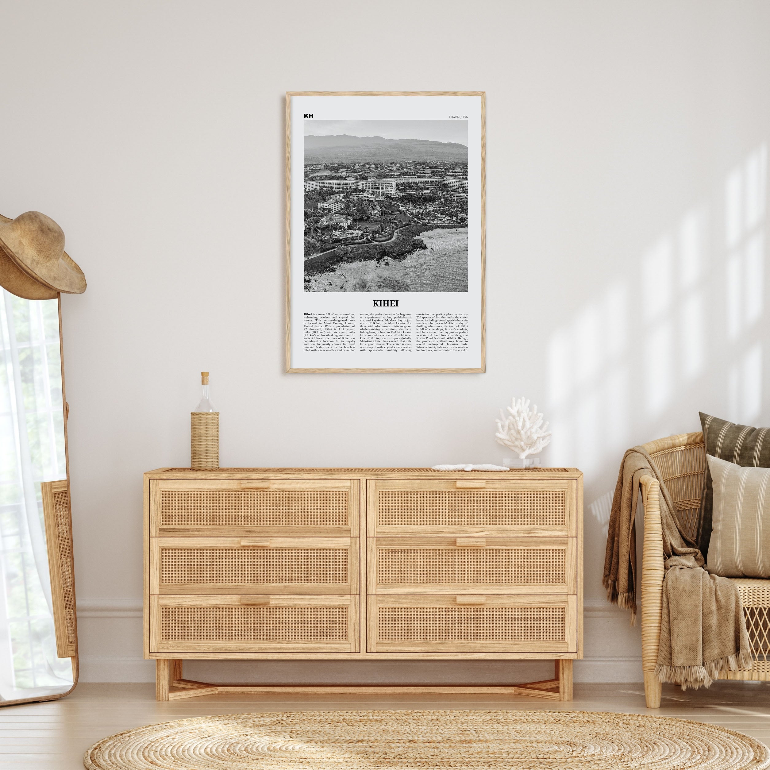 Kihei Travel B&W Poster