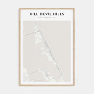 Kill Devil Hills Map Portrait Poster