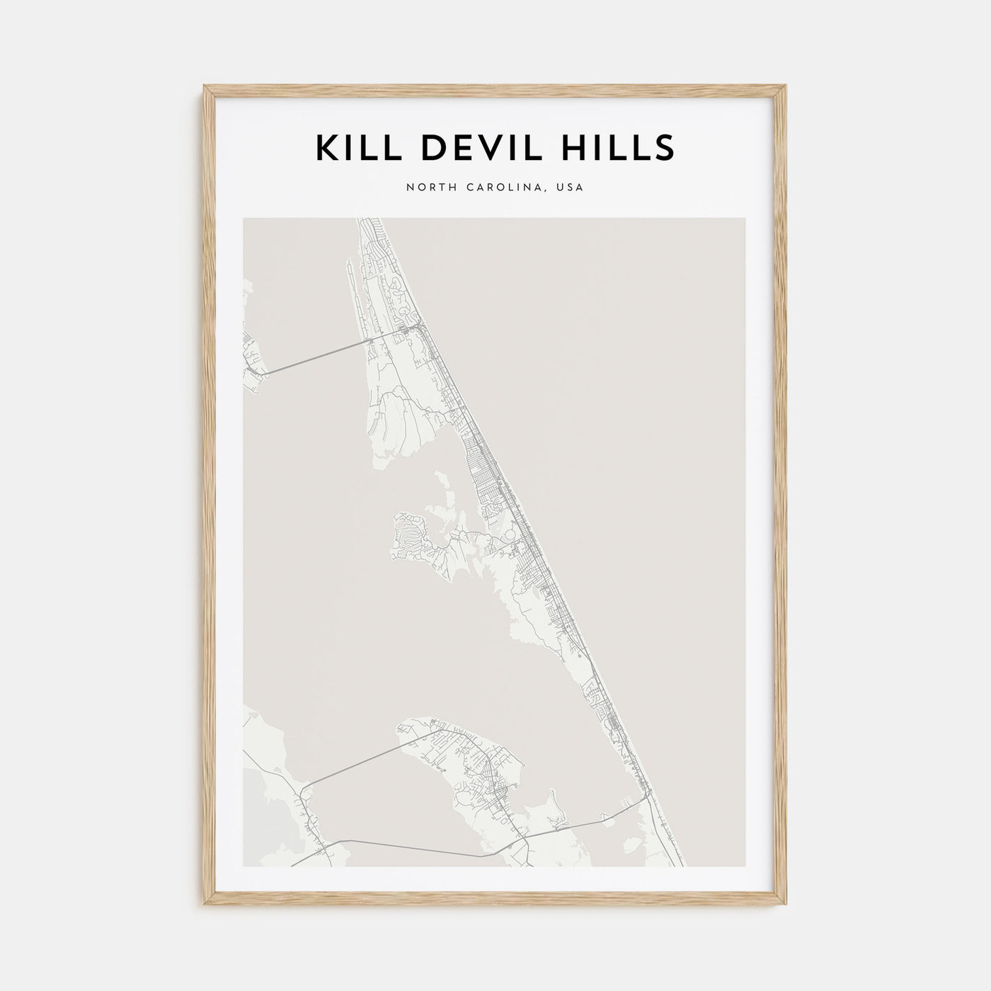 Kill Devil Hills Map Portrait Poster