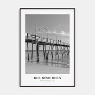 Kill Devil Hills Portrait B&W Poster
