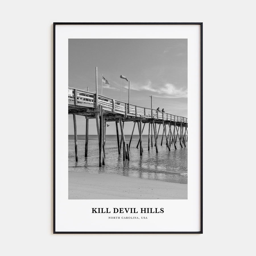 Kill Devil Hills Portrait B&W Poster