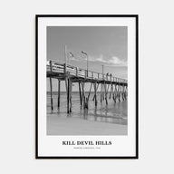 Kill Devil Hills Portrait B&W Poster