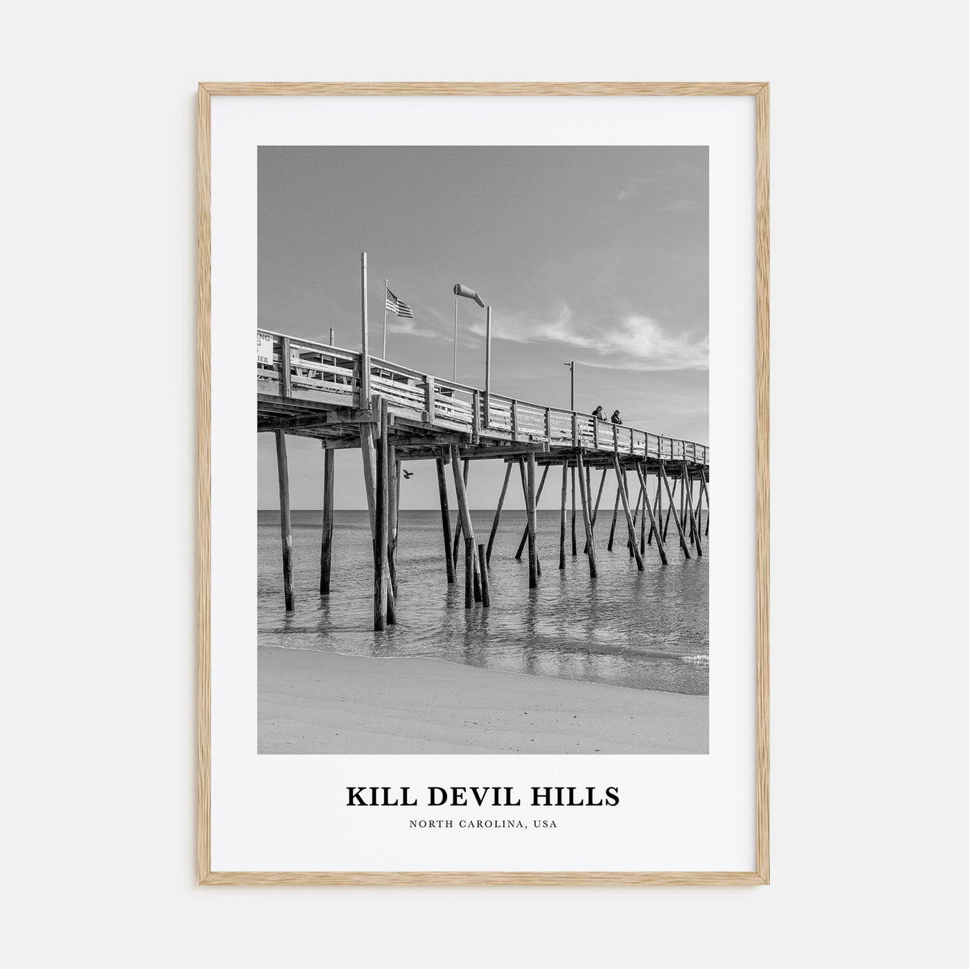 Kill Devil Hills Portrait B&W Poster
