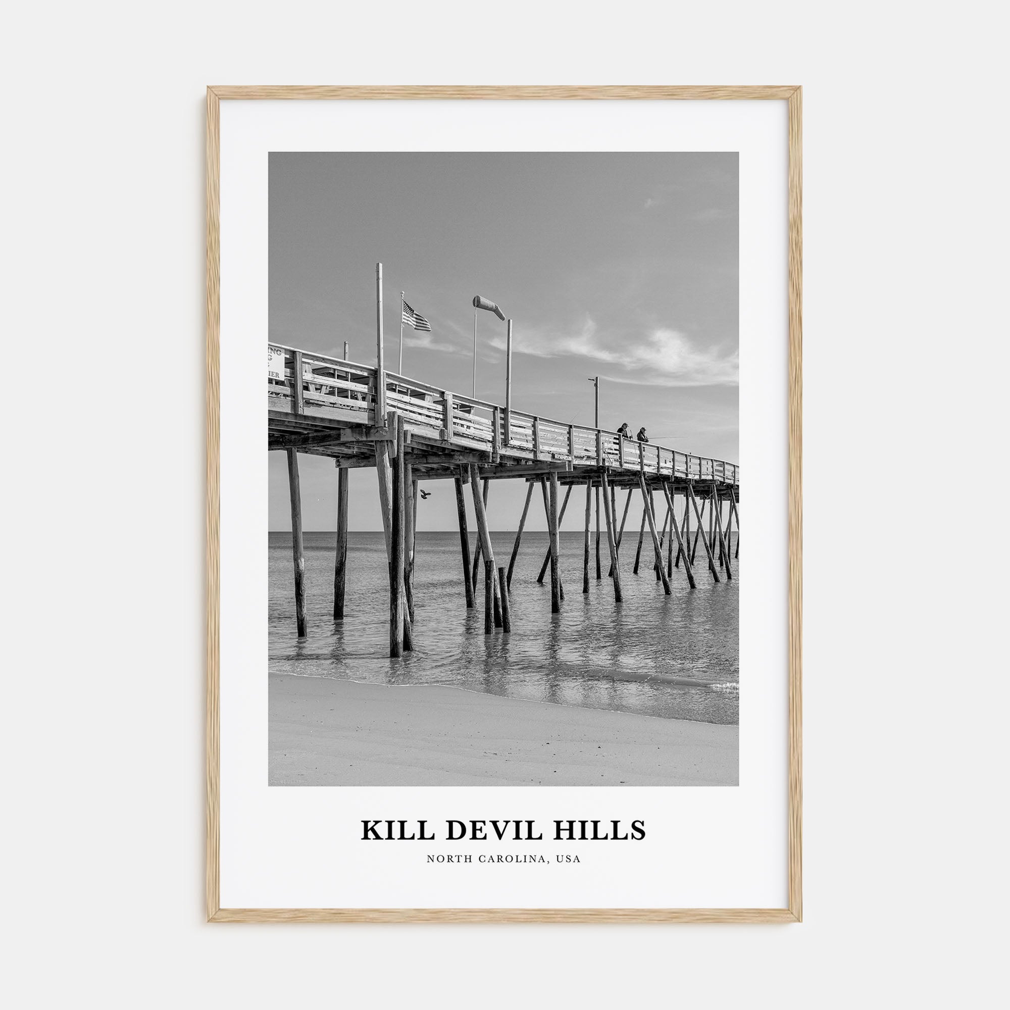 Kill Devil Hills Portrait B&W Poster