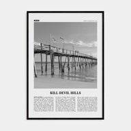 Kill Devil Hills Travel B&W Poster