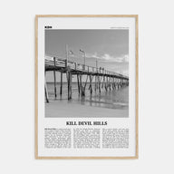 Kill Devil Hills Travel B&W Poster