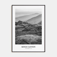 Kings Canyon National Park Portrait B&W Poster