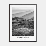 Kings Canyon National Park Portrait B&W Poster