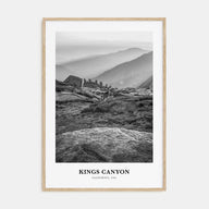 Kings Canyon National Park Portrait B&W Poster