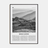 Kings Canyon National Park Travel B&W Poster
