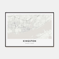 Kingston, Canada Map Landscape Poster